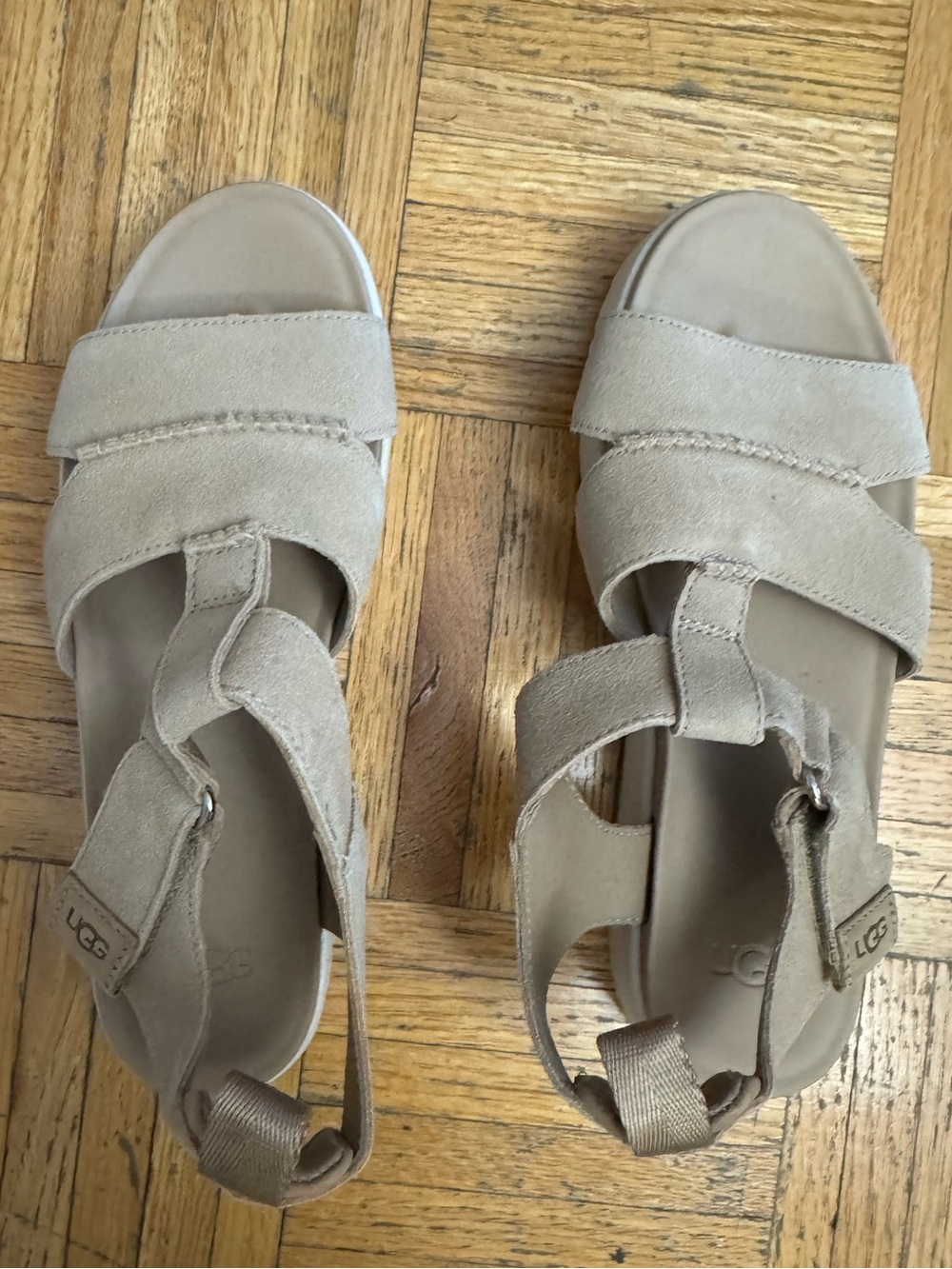 NWOT UGG Women's Beige Suede Comfort Sandals